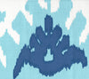 Kazak, Aqua Royal Blue on White