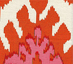 Kazak, Orange Pale Magenta on Tint Wallcoverings | Quadrille