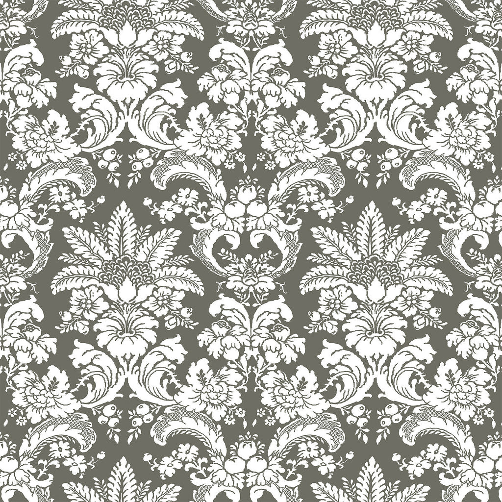 Samples and Purchasing available for Grajal - Gris Grey By Gaston Y Daniela | Lorenzo Castillo V |Damask  Multipurpose Print at Designer Wallcoverings and Fabrics