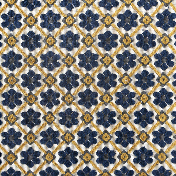 Fruela - Navy/Ocre Multi By Gaston Y Daniela | Lorenzo Castillo V | Small Scale Upholstery Velvet