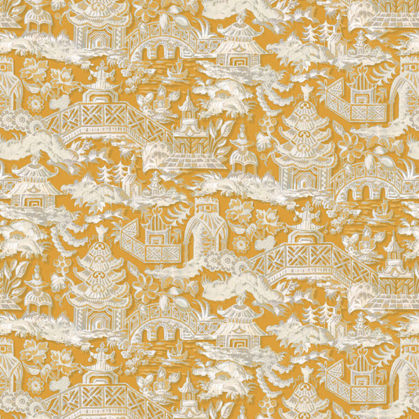 Marta - Ocre Yellow By Gaston Y Daniela | Lorenzo Castillo Vi |Chinoiserie  Multipurpose Print