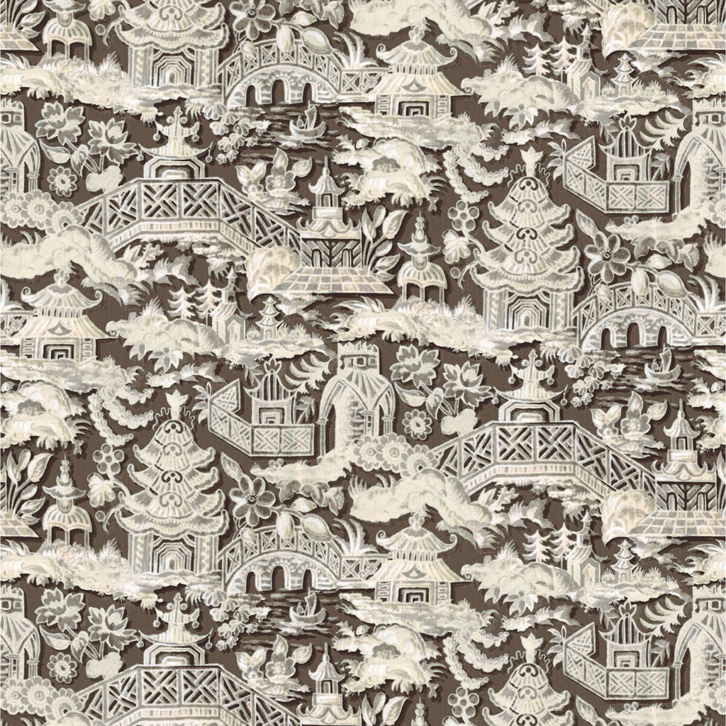 Marta - Chocolate Brown By Gaston Y Daniela | Lorenzo Castillo Vi |Chinoiserie  Multipurpose Print