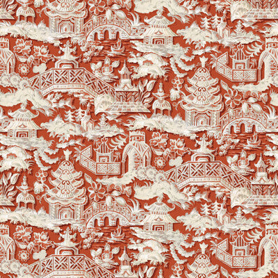 Marta - Teja Red By Gaston Y Daniela | Lorenzo Castillo Vi |Chinoiserie  Multipurpose Print