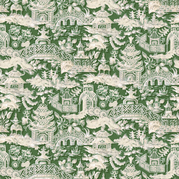 Marta - Verde Green By Gaston Y Daniela | Lorenzo Castillo Vi |Chinoiserie  Multipurpose Print