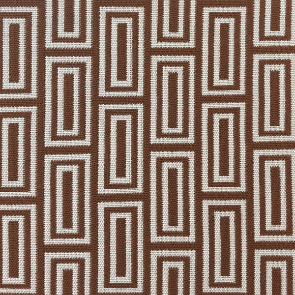 Caleb - Tabaco Brown By Gaston Y Daniela | Lorenzo Castillo Vi |Geometric Small Scale Upholstery Indoor / Outdoor