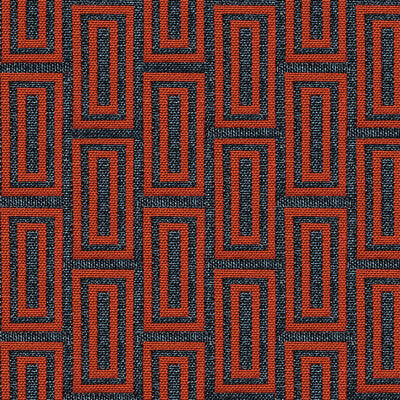 Caleb - Gris/Rojo Grey By Gaston Y Daniela | Lorenzo Castillo Vi |Geometric Small Scale Upholstery Indoor / Outdoor