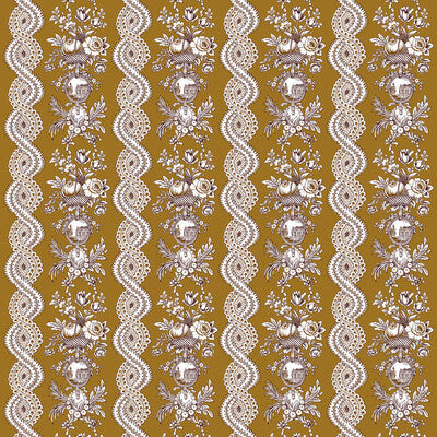 Samples and Purchasing available for Pilara - Ocre Yellow By Gaston Y Daniela | Lorenzo Castillo Vi |Botanical & Floral Stripes Multipurpose Print at Designer Wallcoverings and Fabrics