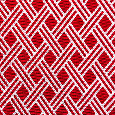 Samples and Purchasing available for Dorcas - Rojo Red By Gaston Y Daniela | Lorenzo Castillo Vi | Geometric Upholstery Indoor / Outdoor at Designer Wallcoverings and Fabrics