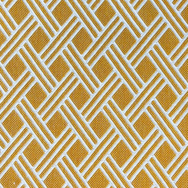 Dorcas - Amarillo Yellow By Gaston Y Daniela | Lorenzo Castillo Vi | Geometric Upholstery Indoor / Outdoor