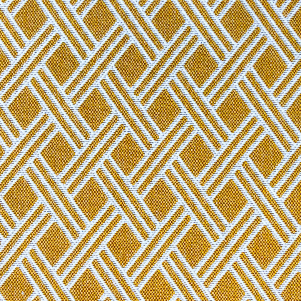 Dorcas - Amarillo Yellow By Gaston Y Daniela | Lorenzo Castillo Vi | Geometric Upholstery Indoor / Outdoor