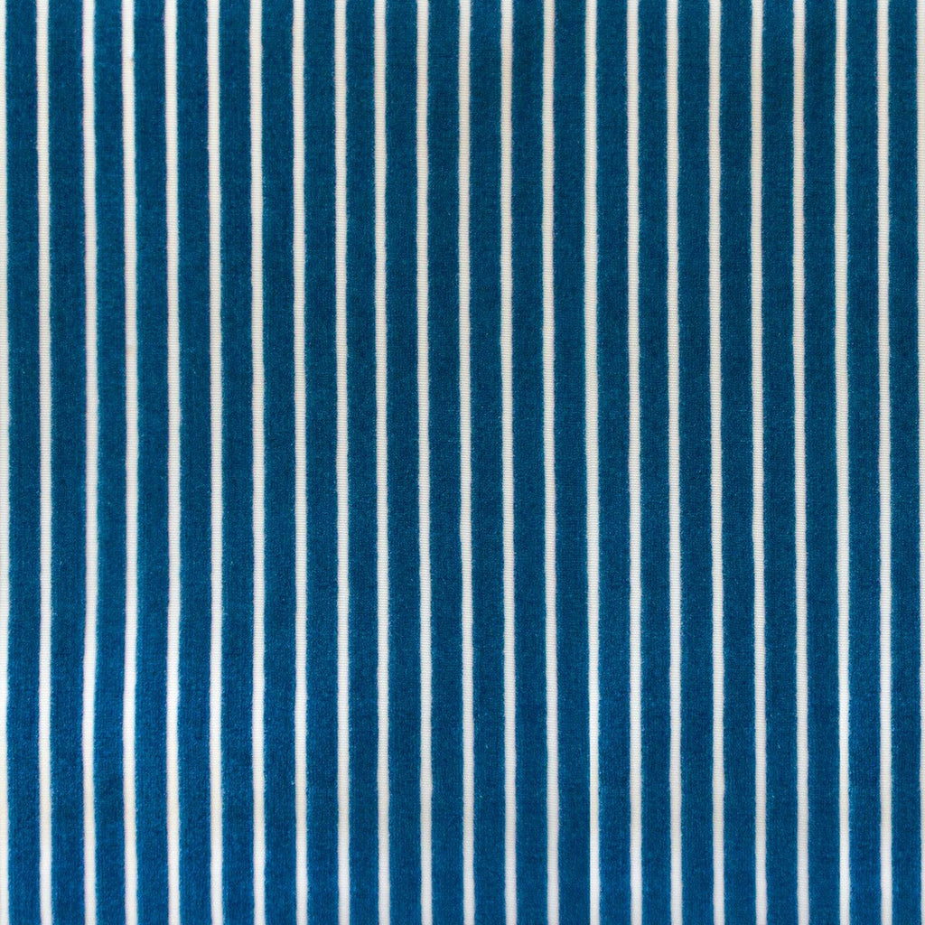 Samples and Purchasing available for Mayrit - Azul Pavo Blue By Gaston Y Daniela | Lorenzo Castillo Ix Hesperia | Stripes Upholstery Velvet at Designer Wallcoverings and Fabrics