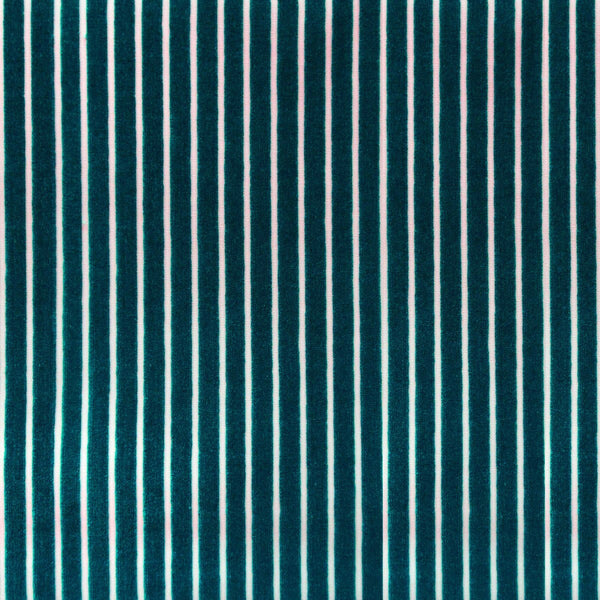 Mayrit - Ultramar Turquoise By Gaston Y Daniela | Lorenzo Castillo Ix Hesperia | Stripes Upholstery Velvet