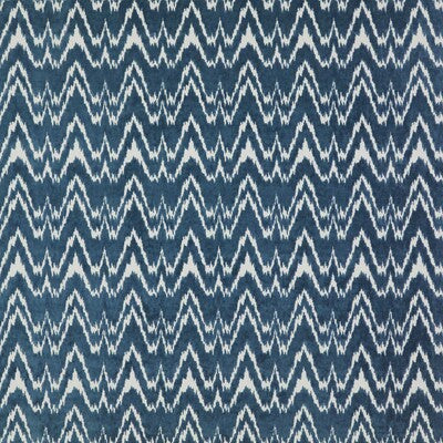 Janano - Azul Blue By Gaston Y Daniela | Lorenzo Castillo Vii The Rectory |Flamestitch Ikat/Southwest/Kilims Upholstery
