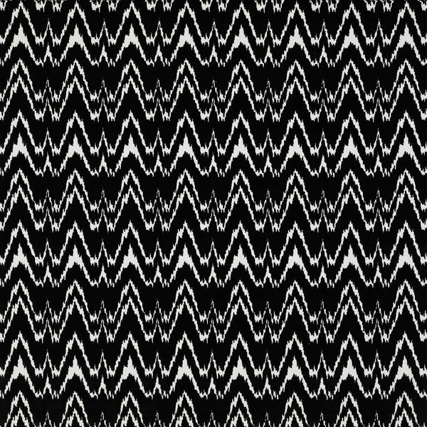 Janano - Onyx Black By Gaston Y Daniela | Lorenzo Castillo Vii The Rectory |Flamestitch Ikat/Southwest/Kilims Upholstery
