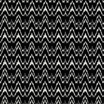 Samples and Purchasing available for Janano - Onyx Black By Gaston Y Daniela | Lorenzo Castillo Vii The Rectory |Flamestitch Ikat/Southwest/Kilims Upholstery  at Designer Wallcoverings and Fabrics