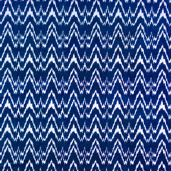 Janano - Navy Blue By Gaston Y Daniela | Lorenzo Castillo Vii The Rectory |Flamestitch Ikat/Southwest/Kilims Upholstery