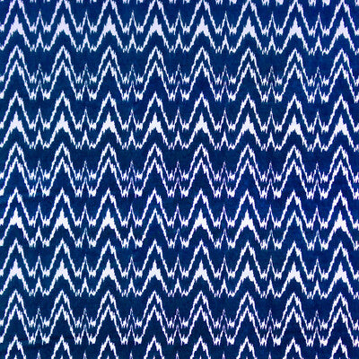 Janano - Navy Blue By Gaston Y Daniela | Lorenzo Castillo Vii The Rectory |Flamestitch Ikat/Southwest/Kilims Upholstery