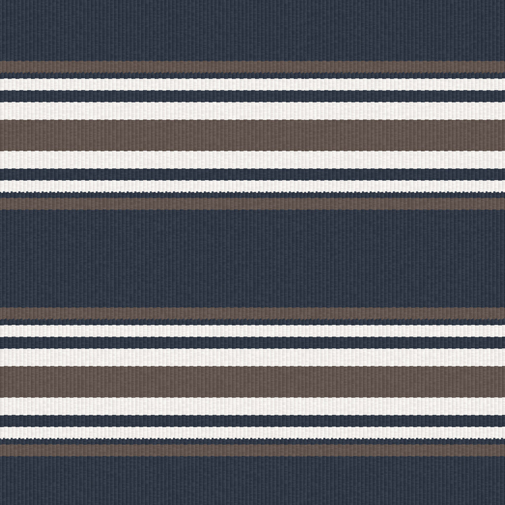 Samples and Purchasing available for Pinilla - Navy/Marron Indigo By Gaston Y Daniela | Lorenzo Castillo Iv | Stripes Upholstery  at Designer Wallcoverings and Fabrics