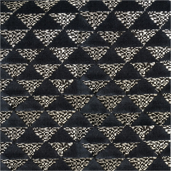 Las Cumbres - Navy Indigo By Gaston Y Daniela | Lorenzo Castillo Iv |Modern Geometric Upholstery Velvet