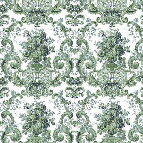 San Ildefonso - Verde Green By Gaston Y Daniela | Lorenzo Castillo Iv | Damask Upholstery Velvet
