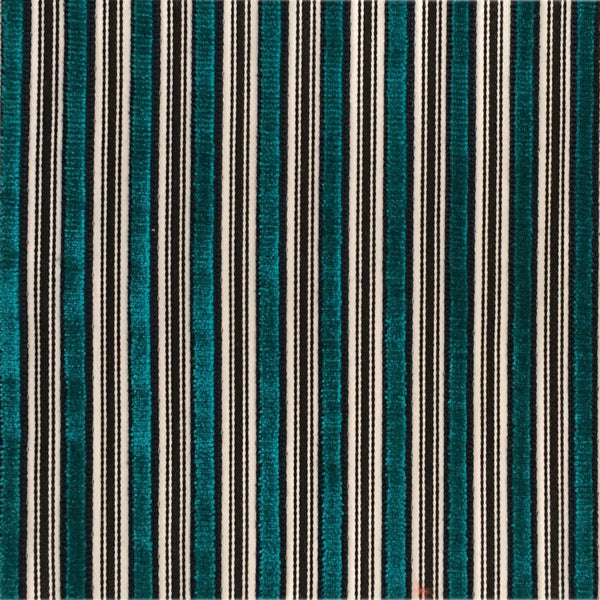 Eresma - Oceano Turquoise By Gaston Y Daniela | Lorenzo Castillo Iv | Stripes Upholstery Velvet
