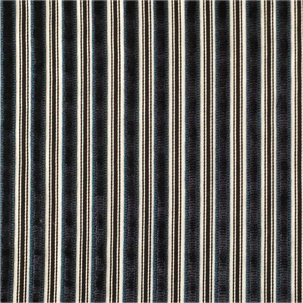 Eresma - Navy Indigo By Gaston Y Daniela | Lorenzo Castillo Iv | Stripes Upholstery Velvet