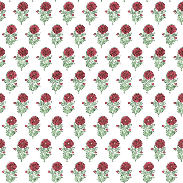 Plasencia Wp - Rojo Multi By Gaston Y Daniela | Lorenzo Castillo V |Botanical & Floral Small Scale Wallcovering Print