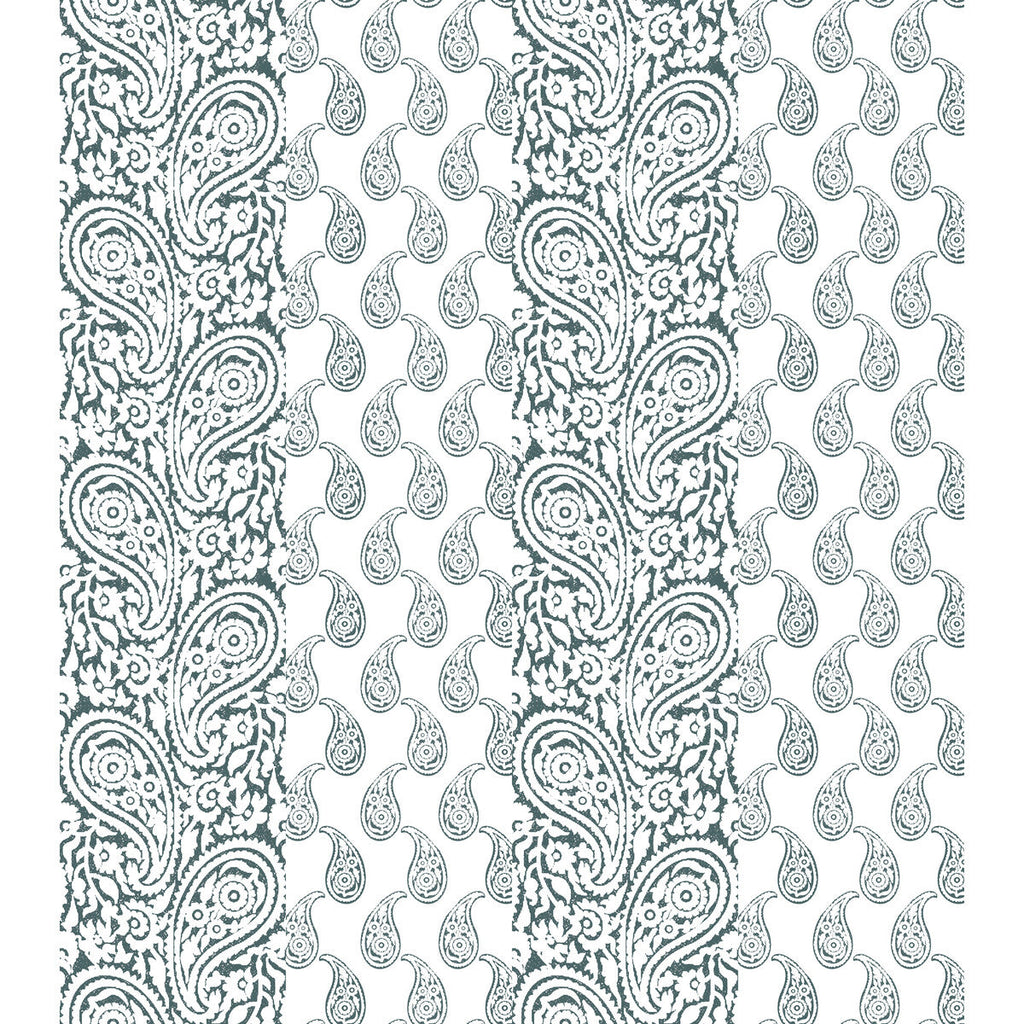 Samples and Purchasing available for Matueca Wp - Azul Blue By Gaston Y Daniela | Lorenzo Castillo V | Paisley Wallcovering Print at Designer Wallcoverings and Fabrics