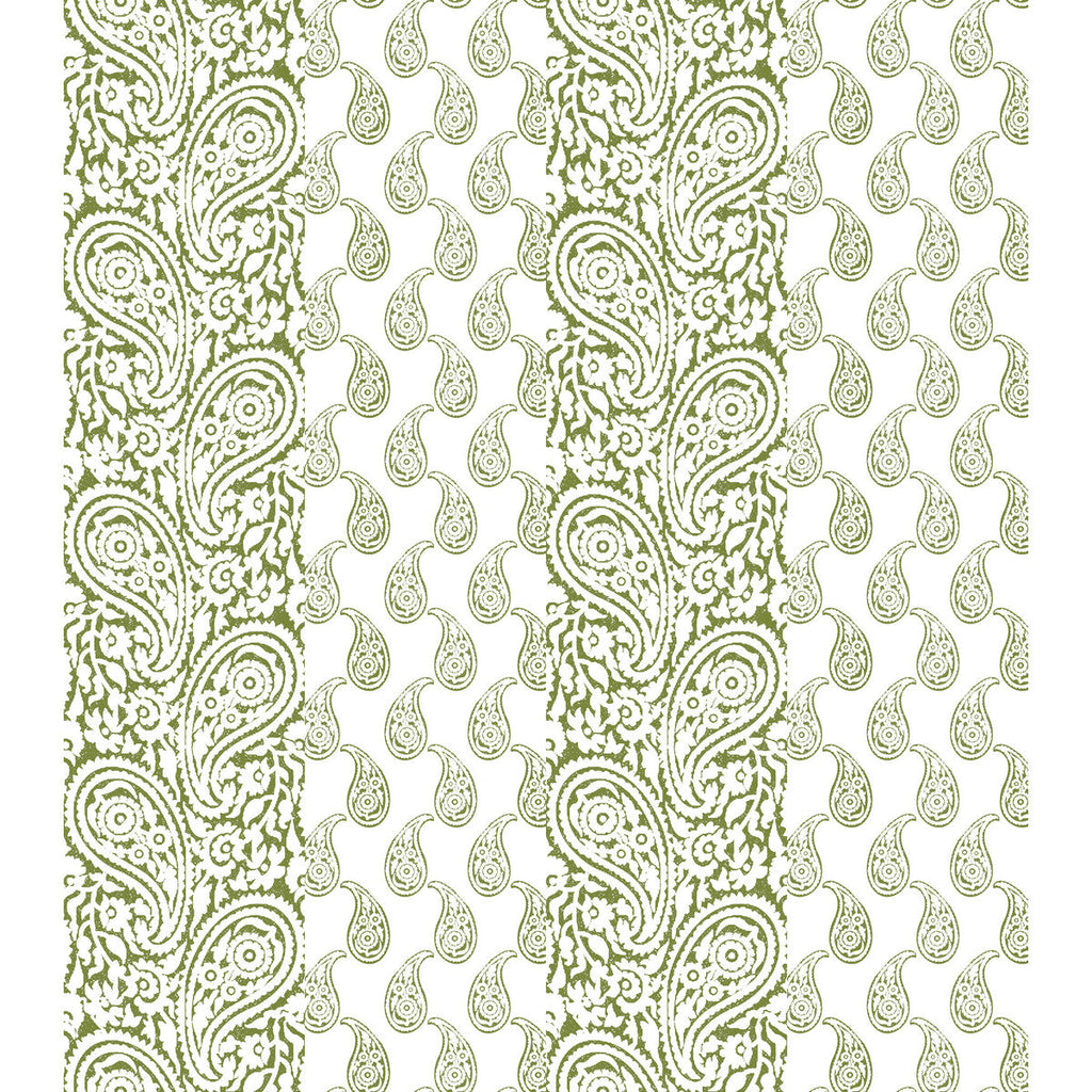 Samples and Purchasing available for Matueca Wp - Verde Green By Gaston Y Daniela | Lorenzo Castillo V | Paisley Wallcovering Print at Designer Wallcoverings and Fabrics