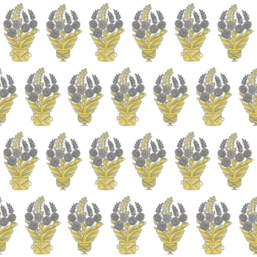 Samples and Purchasing available for Celorio Wp - Ocre Yellow By Gaston Y Daniela | Lorenzo Castillo V |Botanical & Floral  Wallcovering Print at Designer Wallcoverings and Fabrics