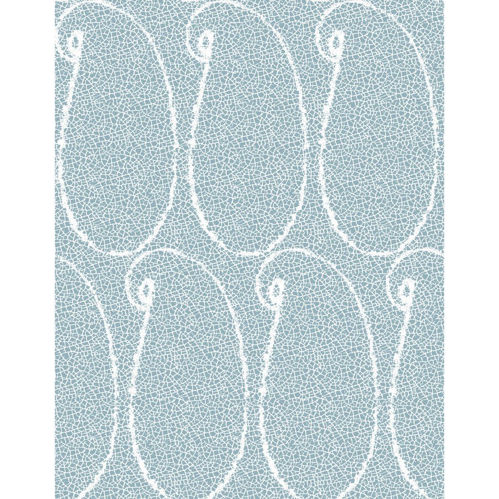 Samples and Purchasing available for Benacantil Wp - Azul Blue By Gaston Y Daniela | Lorenzo Castillo V | Paisley Wallcovering Print at Designer Wallcoverings and Fabrics