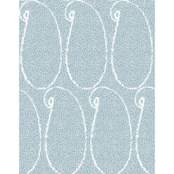 Samples and Purchasing available for Benacantil Wp - Azul Blue By Gaston Y Daniela | Lorenzo Castillo V | Paisley Wallcovering Print at Designer Wallcoverings and Fabrics