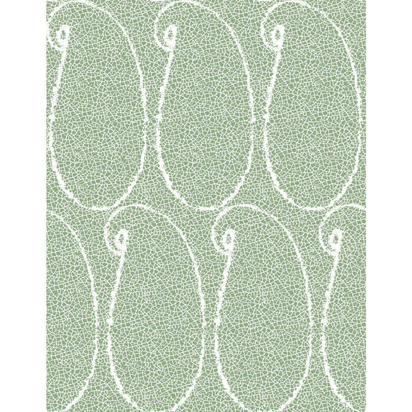 Benacantil Wp - Verde Green By Gaston Y Daniela | Lorenzo Castillo V | Paisley Wallcovering Print