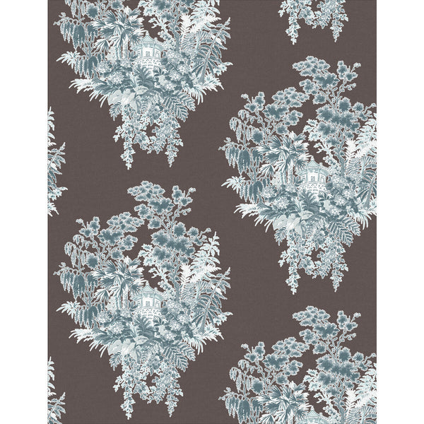 Valjunco Wp - Fon/Marron/Az Multi By Gaston Y Daniela | Lorenzo Castillo V |Chinoiserie Botanical & Floral Wallcovering Print