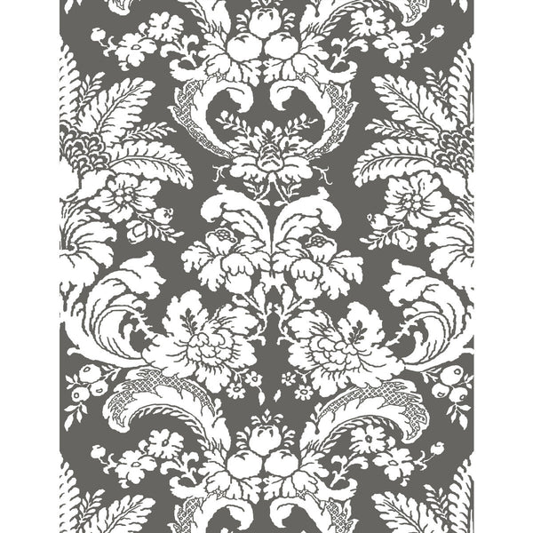 Grajal Wp - Gris Grey By Gaston Y Daniela | Lorenzo Castillo V | Damask Wallcovering Print