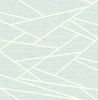 Malibu Cecita Puzzle Wallpaper - Contemporary Geometric - Baby Blue and White | Malibu Wallpaper