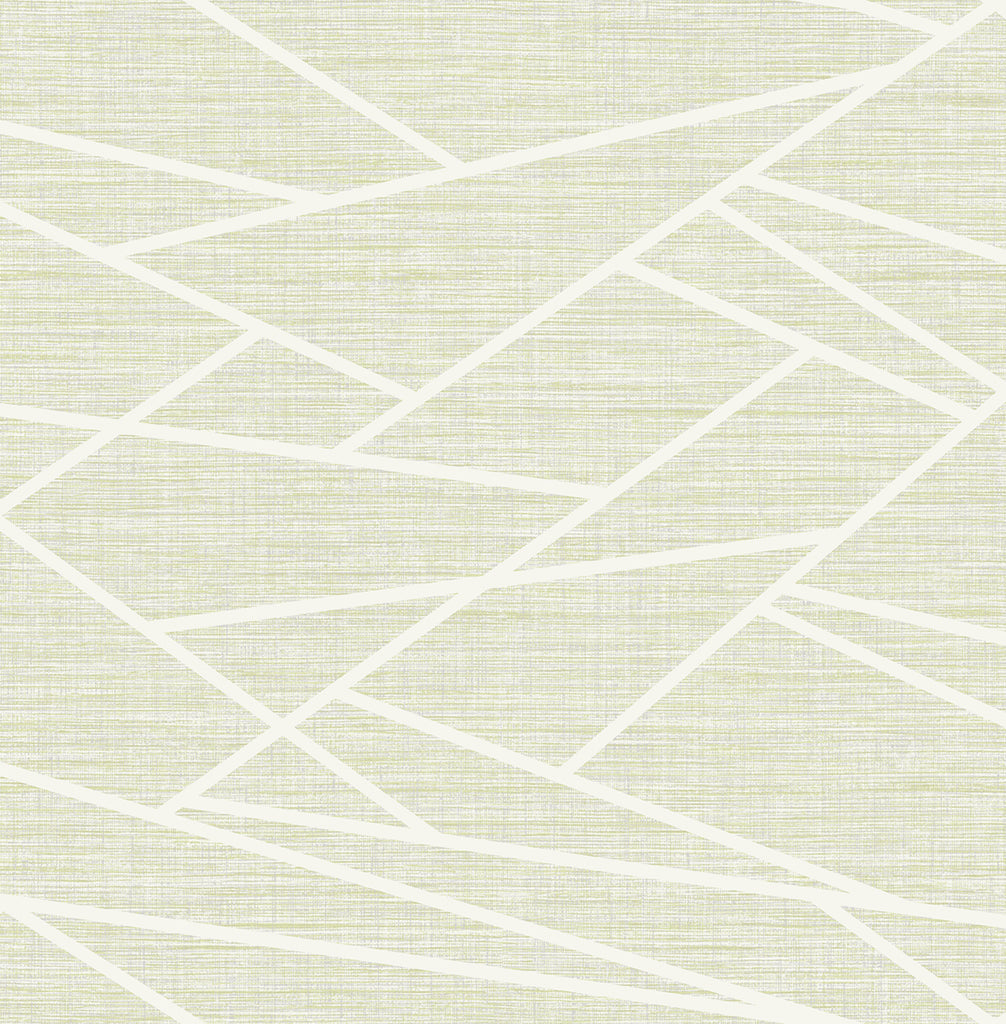Malibu Cecita Puzzle Wallpaper - Contemporary Geometric - Mint Green and White | Malibu Wallpaper