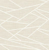 Malibu Cecita Puzzle Wallpaper - Contemporary Geometric - Light Tan and White | Malibu Wallpaper