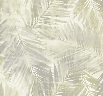 Kentmere Transitional Botanical Gray and Off-White | Architectural Wallcoverings