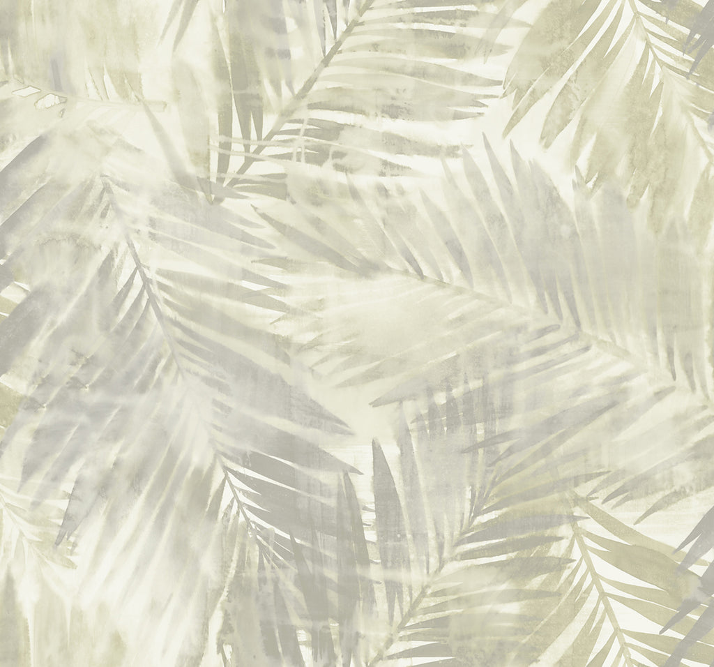 Malibu Kentmere Wallpaper - Transitional Botanical - Gray and Off-White | Malibu Wallpaper