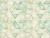 Malibu Kentmere Geo Wallpaper - Contemporary Geometric - Mint, Spruce, and Off-White | Malibu Wallpaper