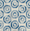 Malibu Faravel Geo Wallpaper - Contemporary Geometric - Prussian Blue and Off-White | Malibu Wallpaper