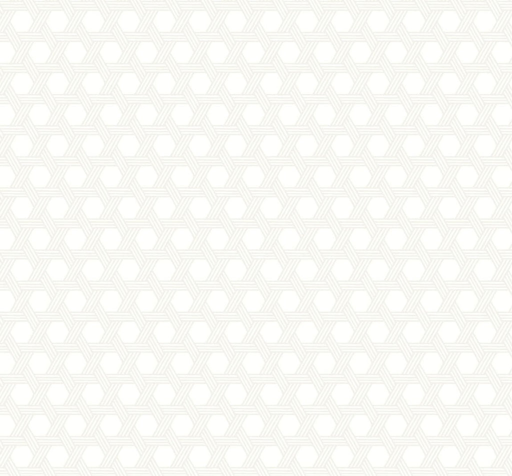 Malibu Cabana Wicker Wallpaper - Coastal Wicker - Gray and Eggshell | Malibu Wallpaper