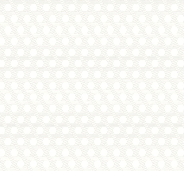 Malibu Cabana Wicker Wallpaper - Coastal Wicker - Gray and Eggshell | Malibu Wallpaper