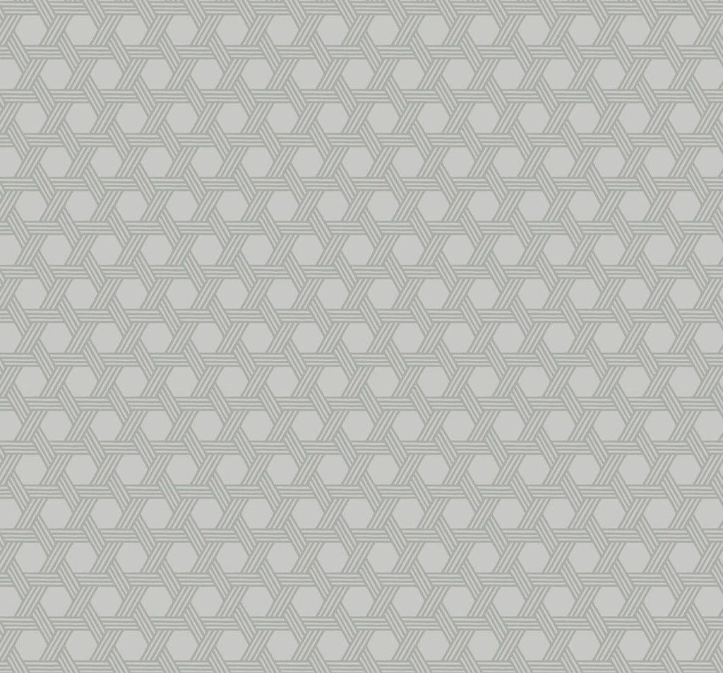 Malibu Cabana Wicker Wallpaper - Coastal Wicker - Cove Gray | Malibu Wallpaper