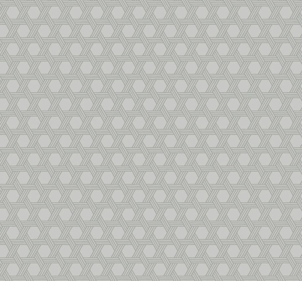 Malibu Cabana Wicker Wallpaper - Coastal Wicker - Cove Gray | Malibu Wallpaper