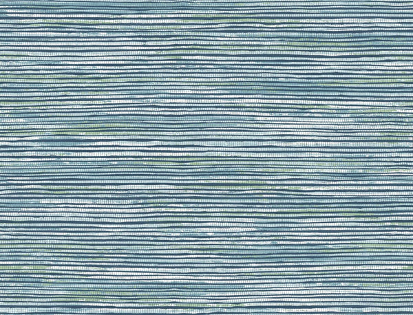 Osprey Faux Grasscloth Coastal Grasscloth - Midnight Blue, Spearmint, and Ice | Architectural Wallcoverings