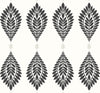 Malibu Mirasol Palm Frond Wallpaper - Coastal Palm Leaf - Ebony and Eggshell | Malibu Wallpaper