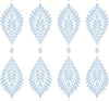 Malibu Mirasol Palm Frond Wallpaper - Coastal Palm Leaf - Carolina Blue and Eggshell | Malibu Wallpaper