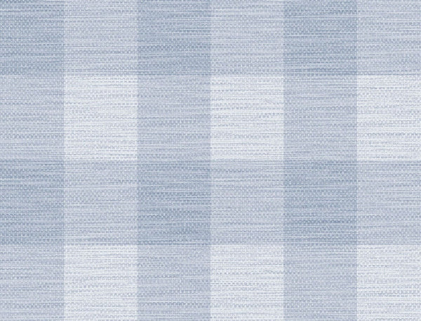 Malibu Rugby Gingham Wallpaper - Coastal Gingham - Carolina Blue | Malibu Wallpaper